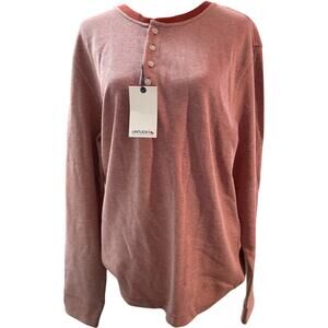 Untuck It Henley Casual Long Sleeve Super Soft Men Shirt L
